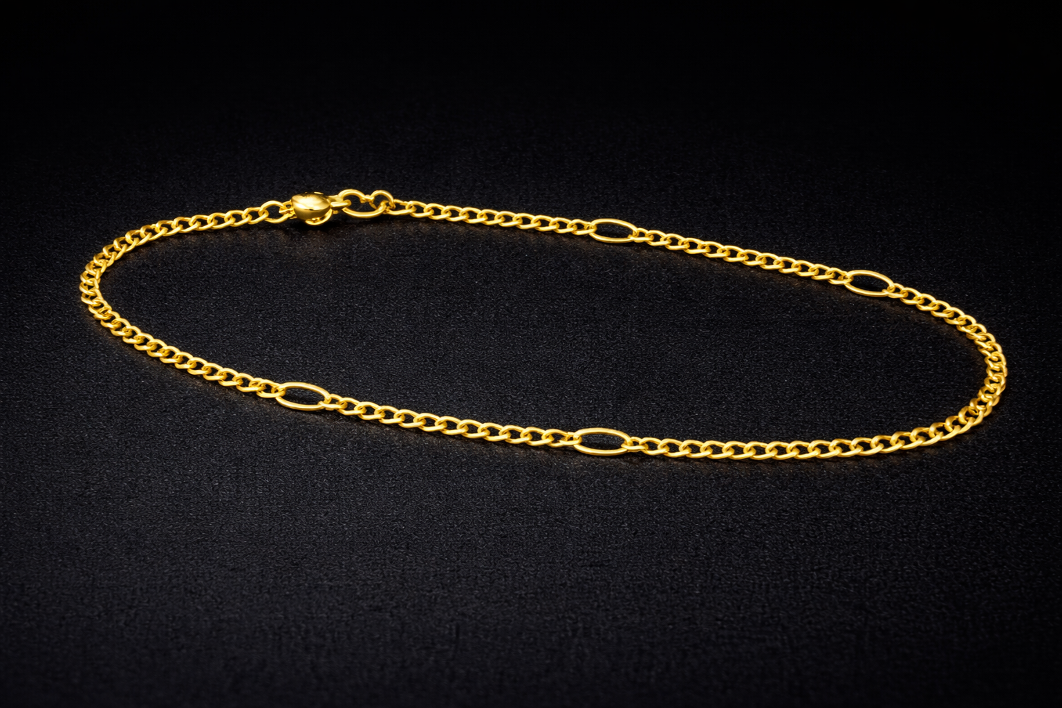 Pulsera Tobillera de Oro Amarillo 18k