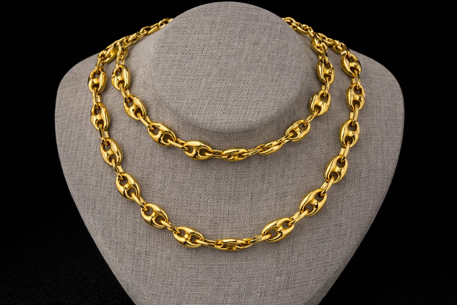 Collar de Oro Amarillo 18k Tejido Calabrote (Ancla)